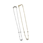 925 Silver Moissanite Diamond Necklace - Silver