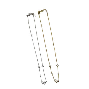 925 Silver Moissanite Diamond Necklace - Gold