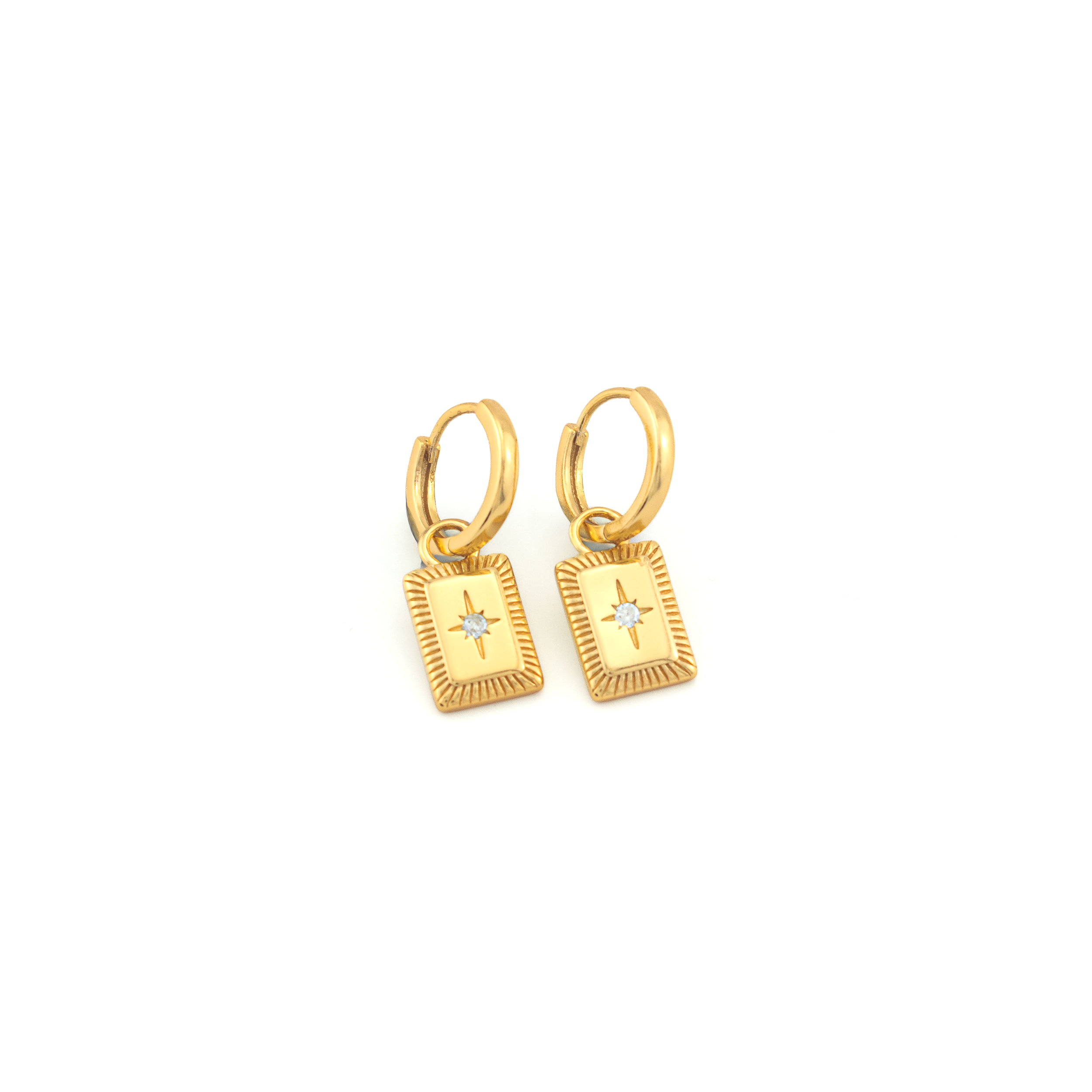 Amber Gold Earrings