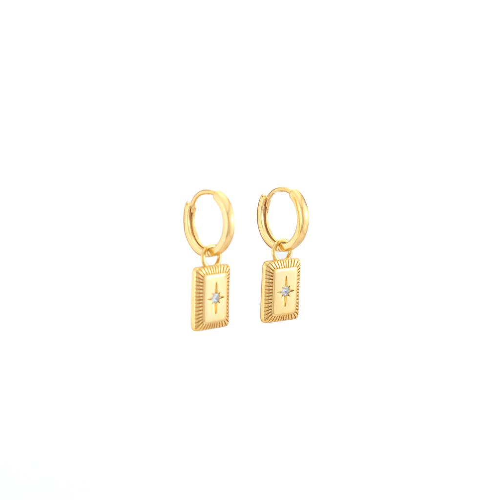 Amber Gold Earrings