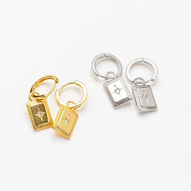 Amber Gold Earrings
