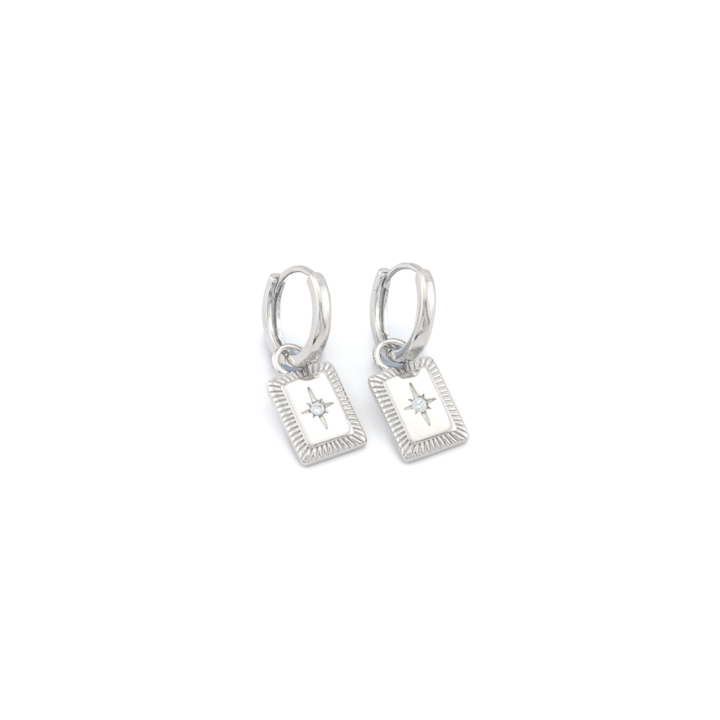 Amber Silver Earrings