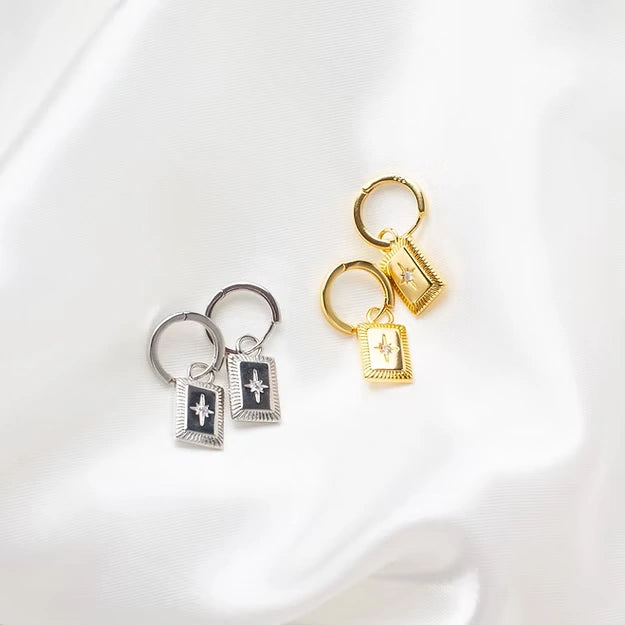Amber Silver Earrings