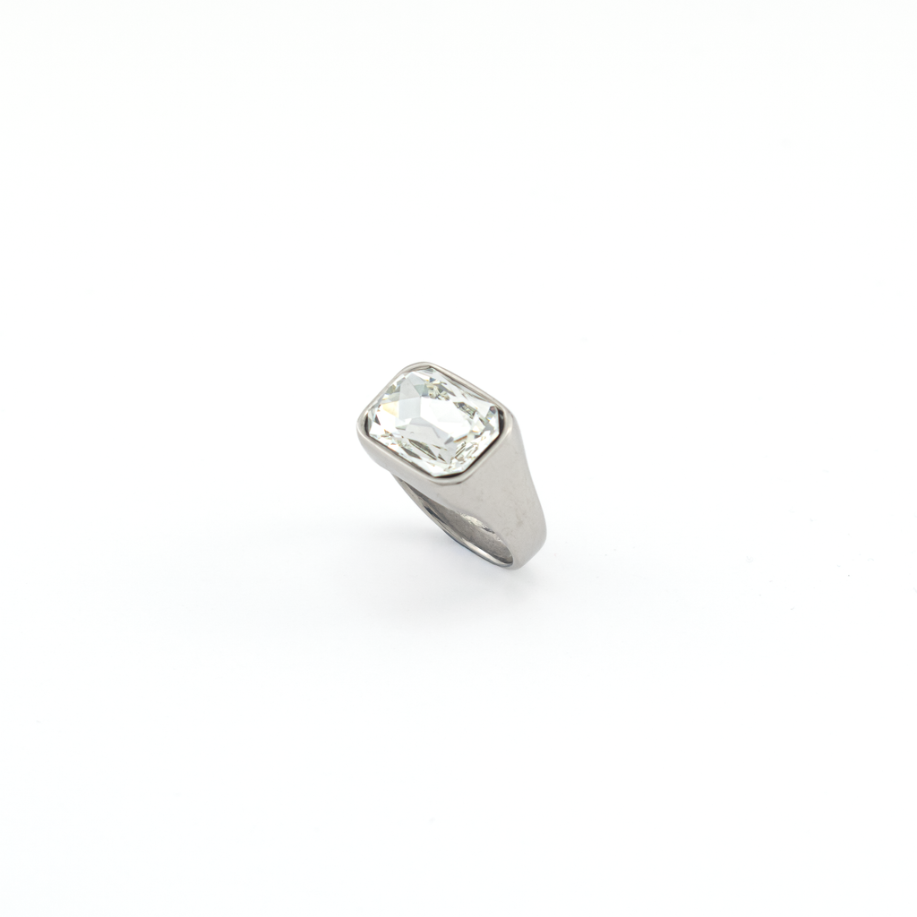 Aurora Silver White Ring
