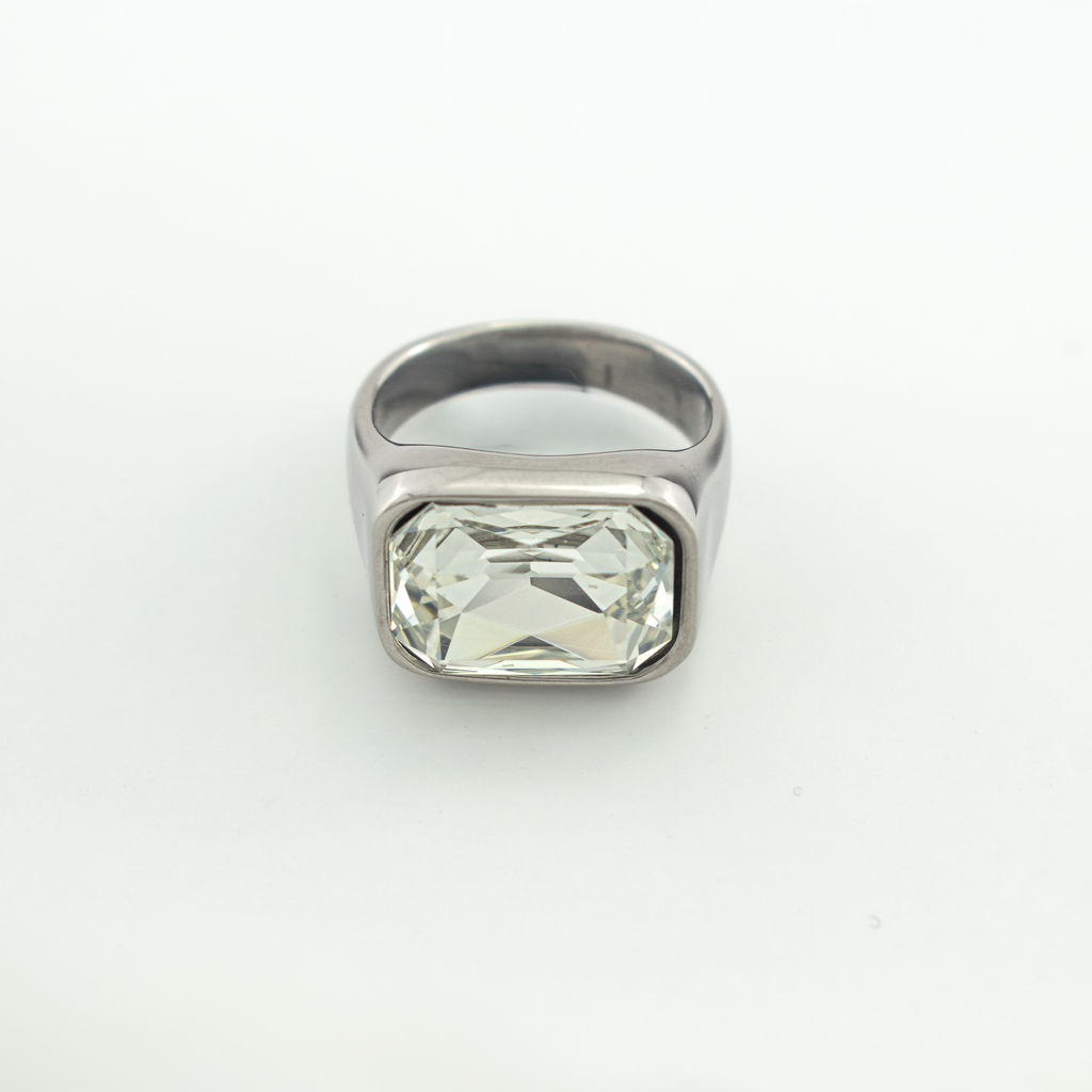 Aurora Silver White Ring