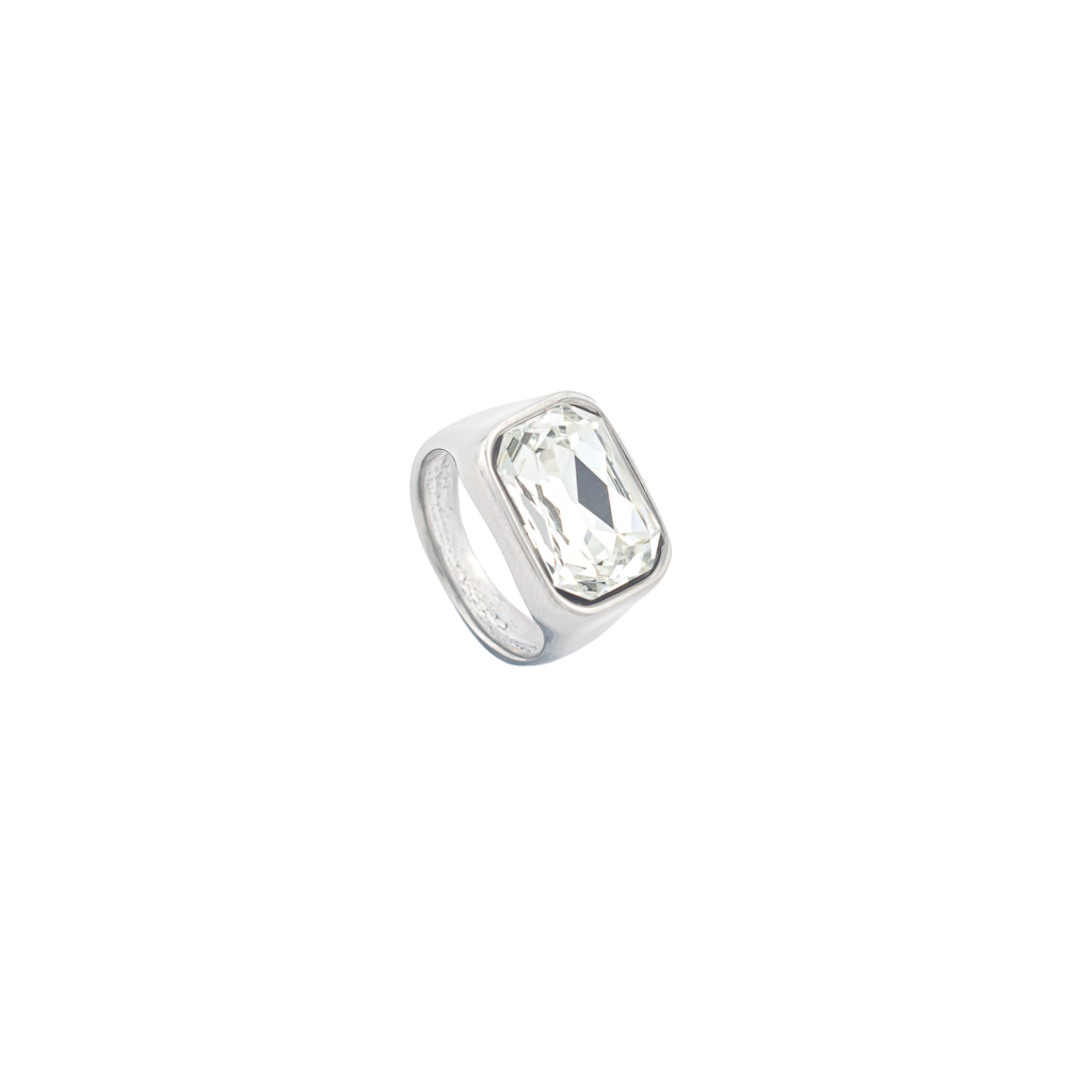 Aurora Silver White Ring
