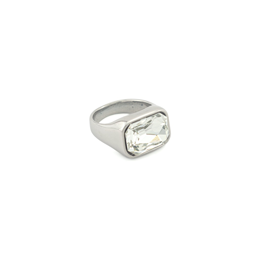 Aurora Silver White Ring