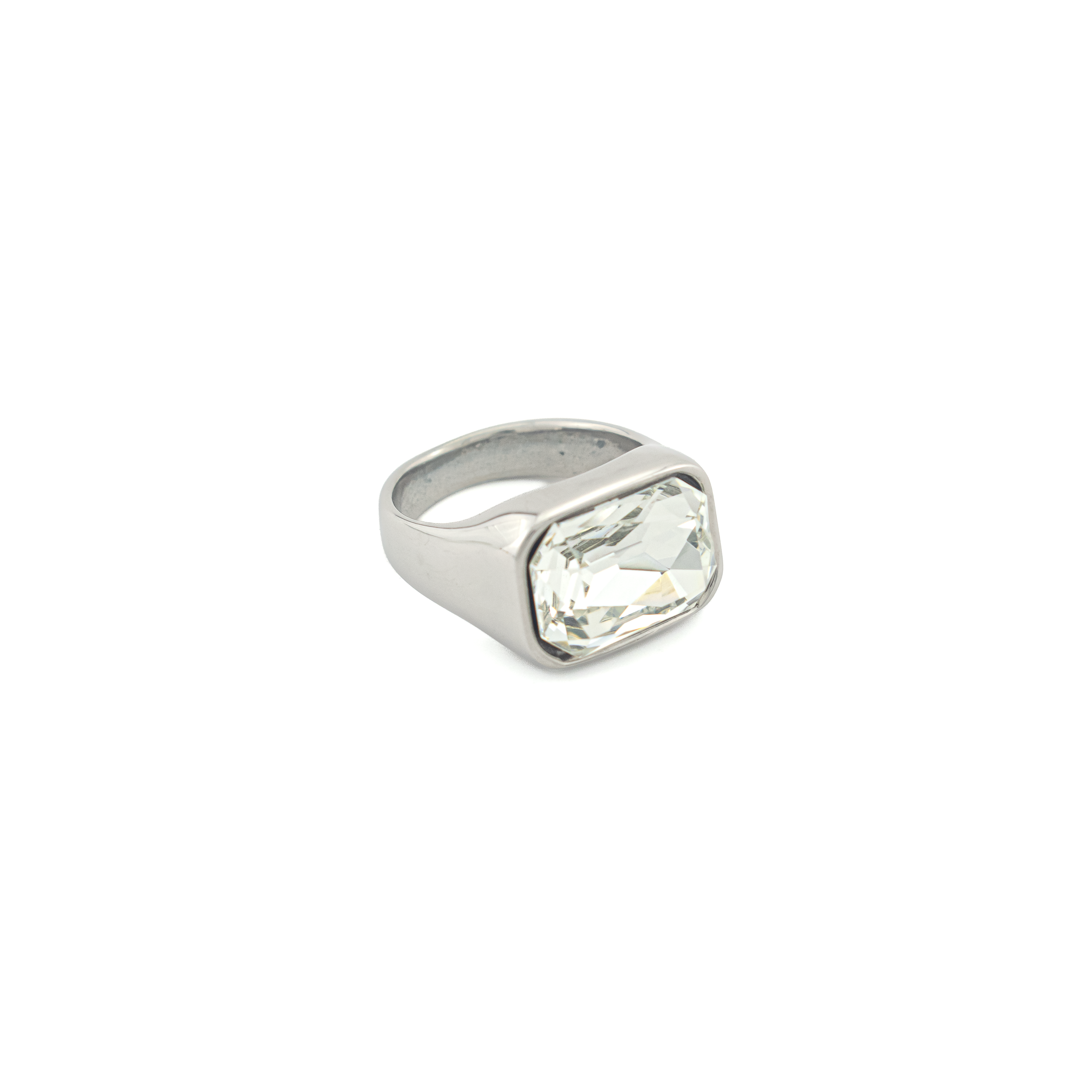 Aurora Silver White Ring