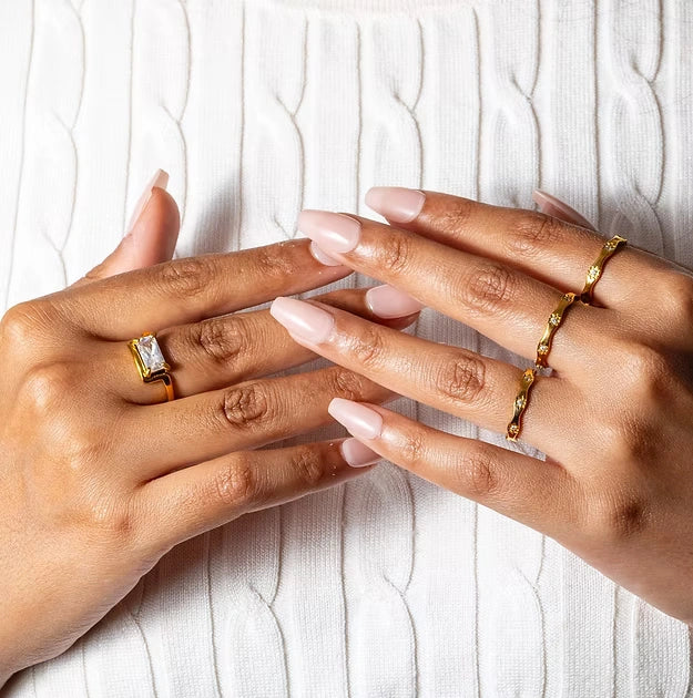 Elegant Gold-plated ring band