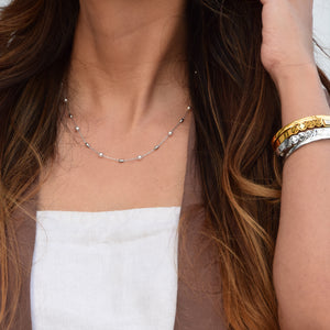 Shia Silver Beads Necklace