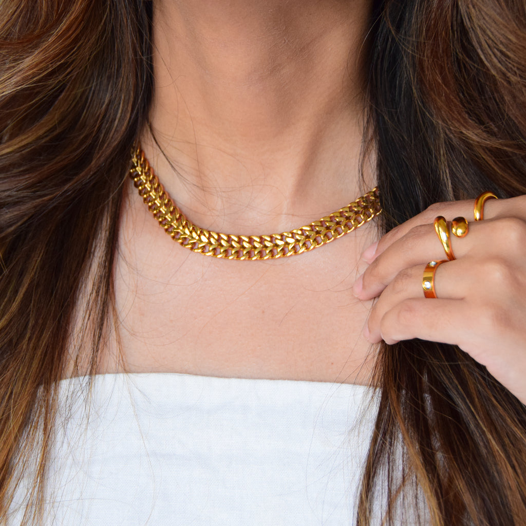 Sasha Gold Thick Necklace