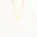 Jacy Gold Tri layered Necklace
