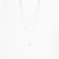 Jacy Silver Tri layered Necklace