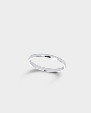 Jade Silver Plain Ring