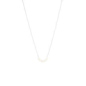 Judie Silver Pearl Bead Necklace