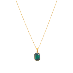 Julia Emerald Gold Necklace