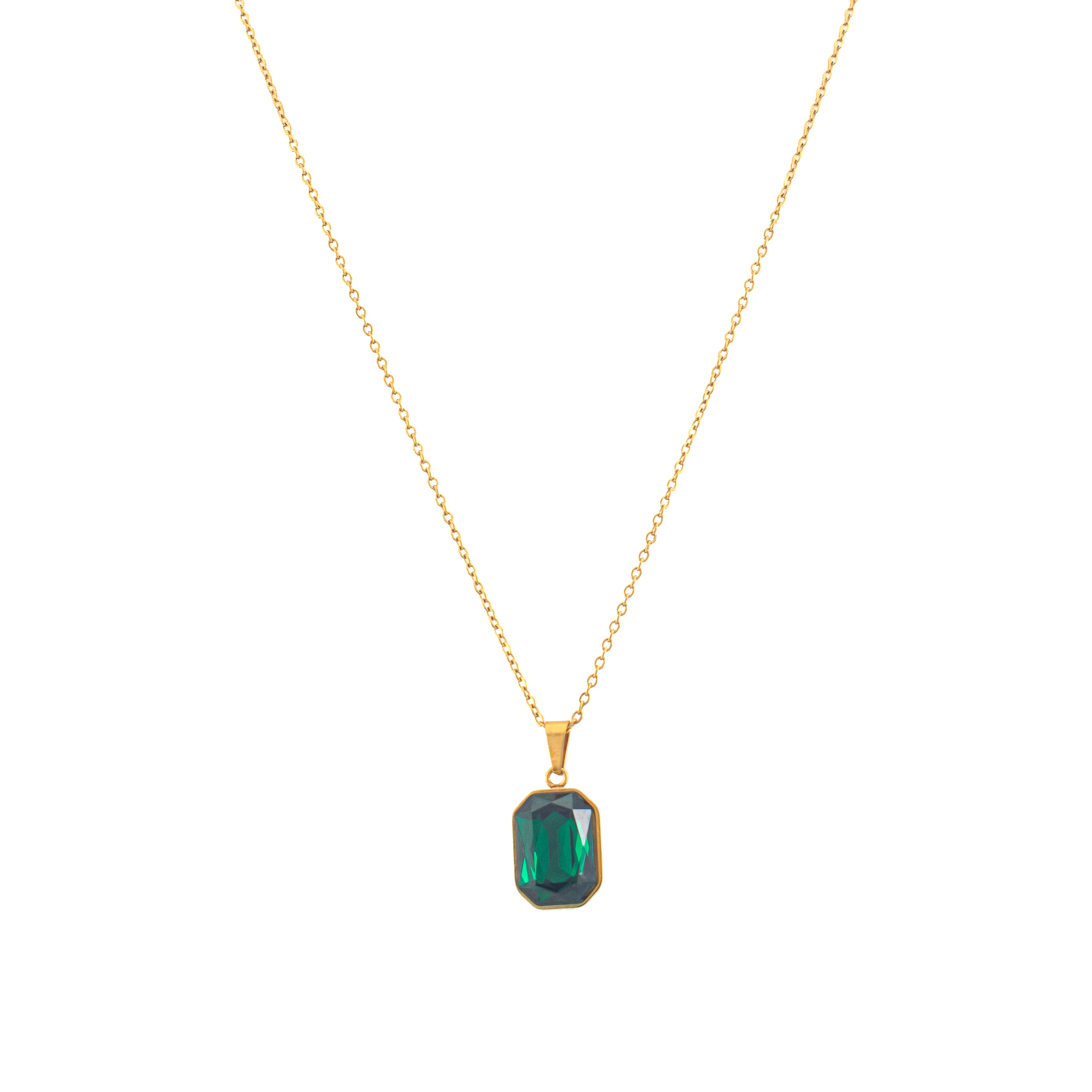 Julia Emerald Gold Necklace