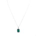 Julia Emerald Silver Necklace