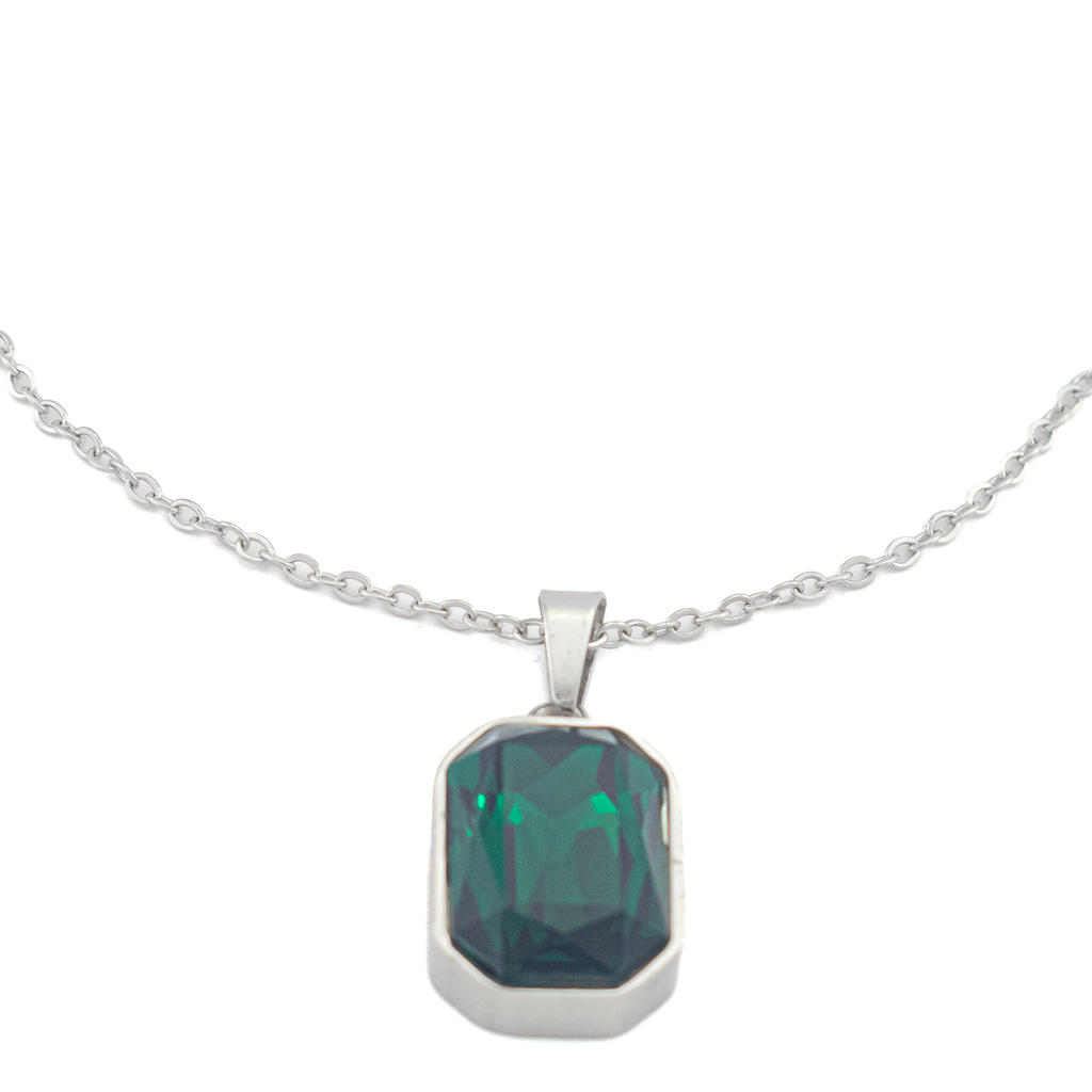 Julia Emerald Silver Necklace
