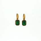 Julia Emerald Gold Earrings