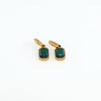 Julia Emerald Gold Earrings