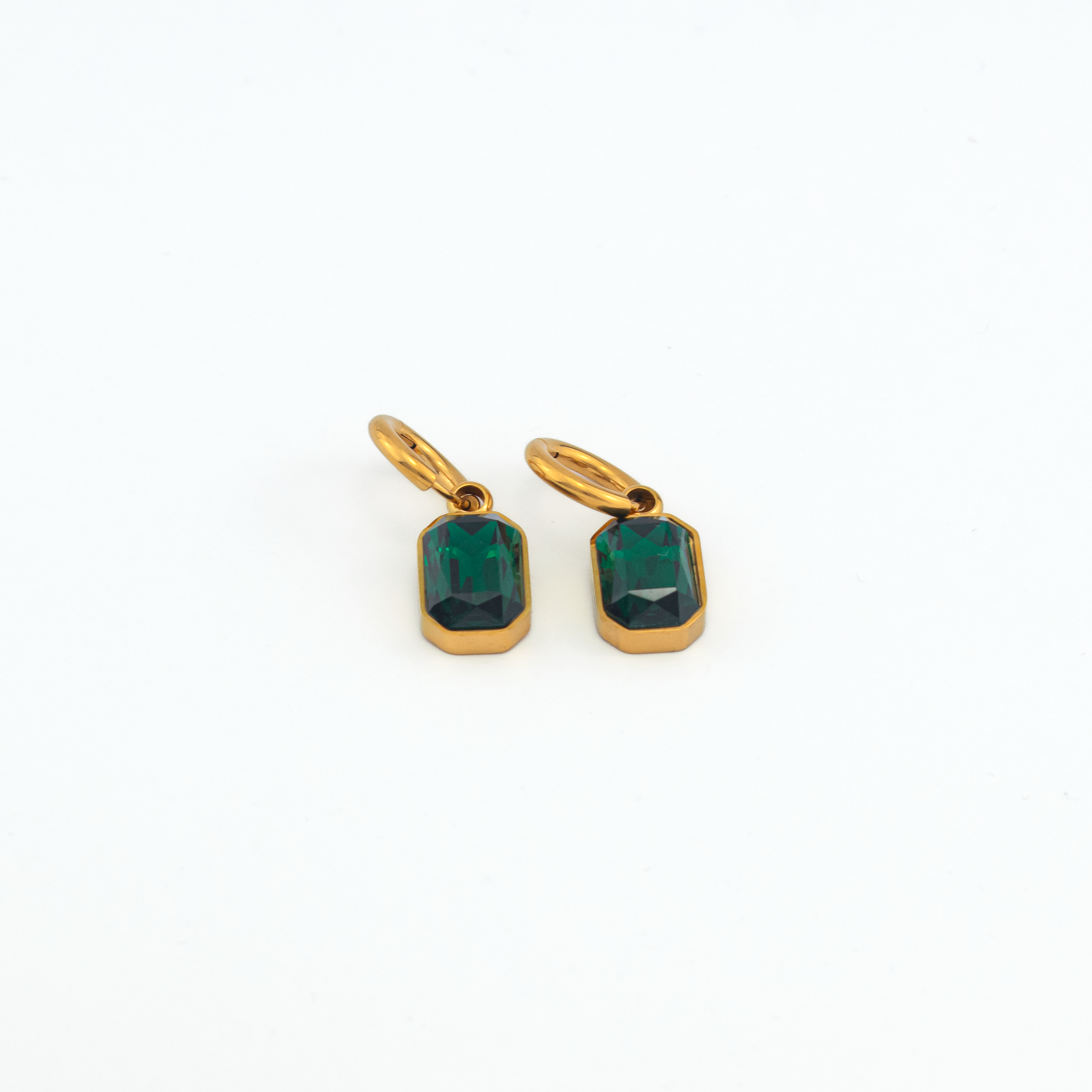 Julia Emerald Gold Earrings