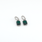 Julia Emerald Silver Earrings