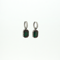 Julia Emerald Silver Earrings