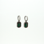 Julia Emerald Silver Earrings