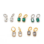 Julia Emerald Silver Earrings