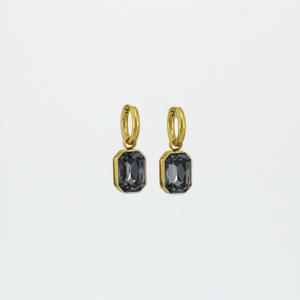 Julia Grey Gold Earrings