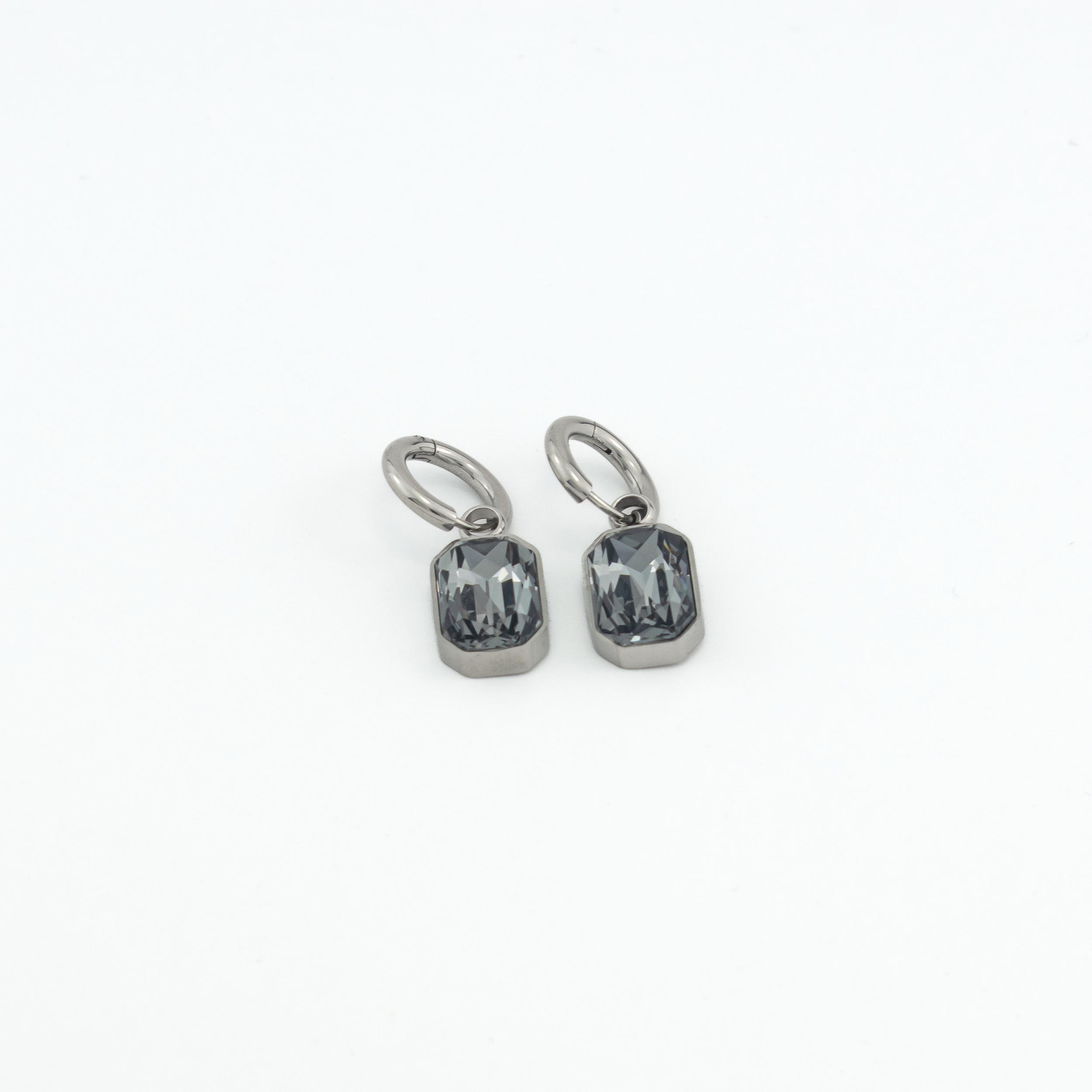 Julia Grey Silver Earrings
