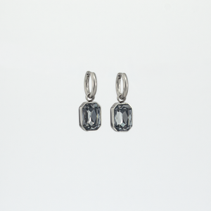 Julia Grey Silver Earrings