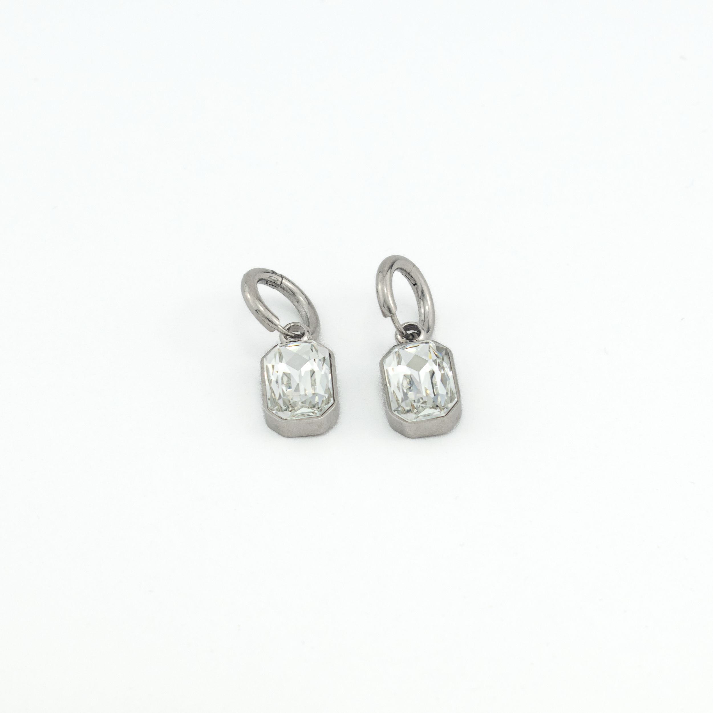 Julia White Silver Earrings