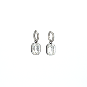 Julia White Silver Earrings