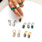Julia White Silver Earrings
