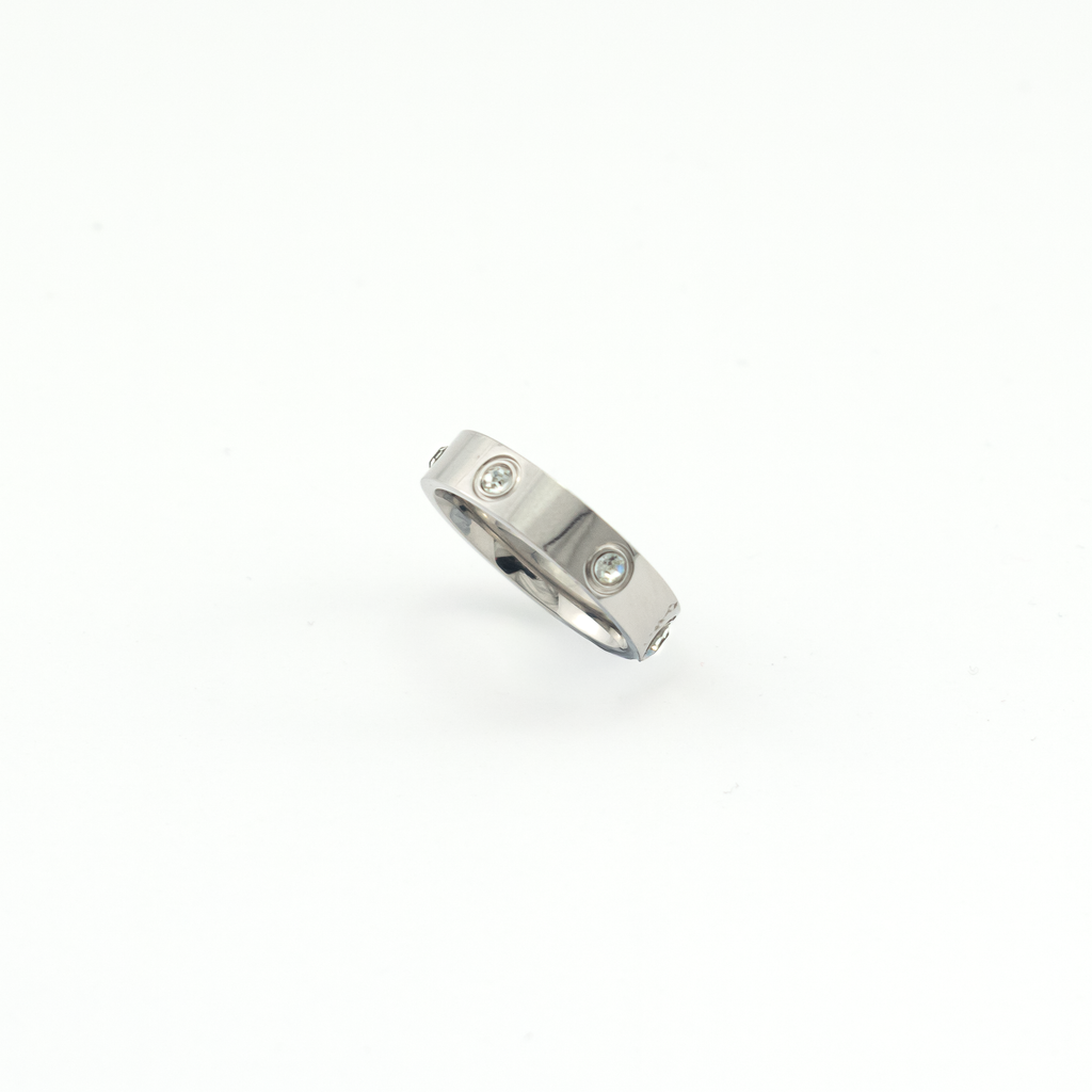 Love Band Silver Ring