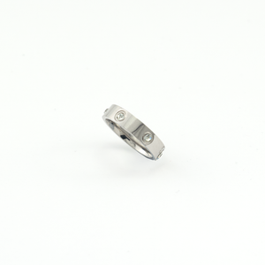 Love Band Silver Ring