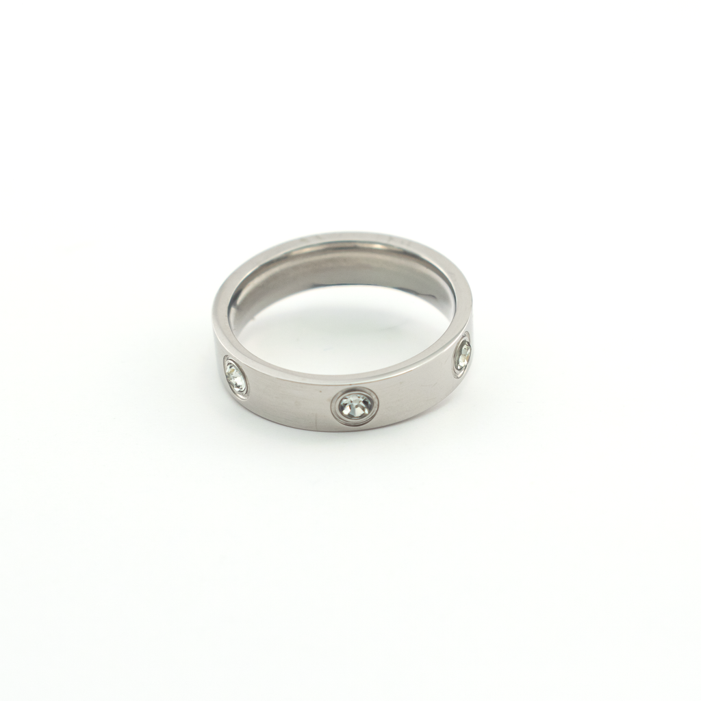 Love Band Silver Ring