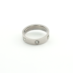 Love Band Silver Ring