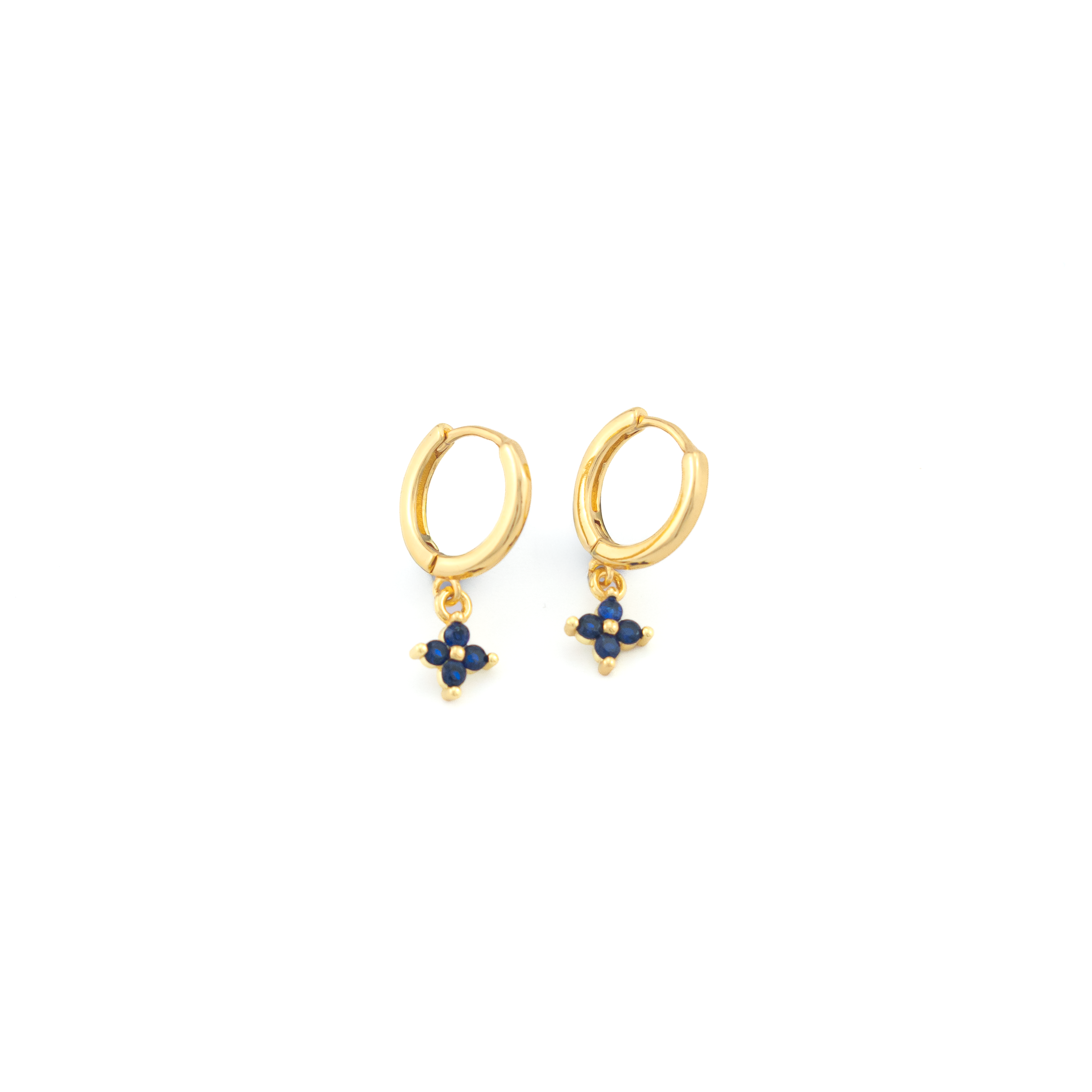 Octavia Gold Blue Earrings
