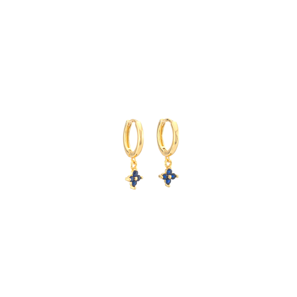 Octavia Gold Blue Earrings