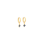Octavia Gold Blue Earrings