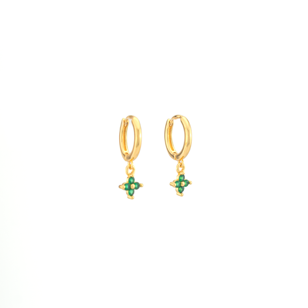 Octavia Gold Turquoise Earrings