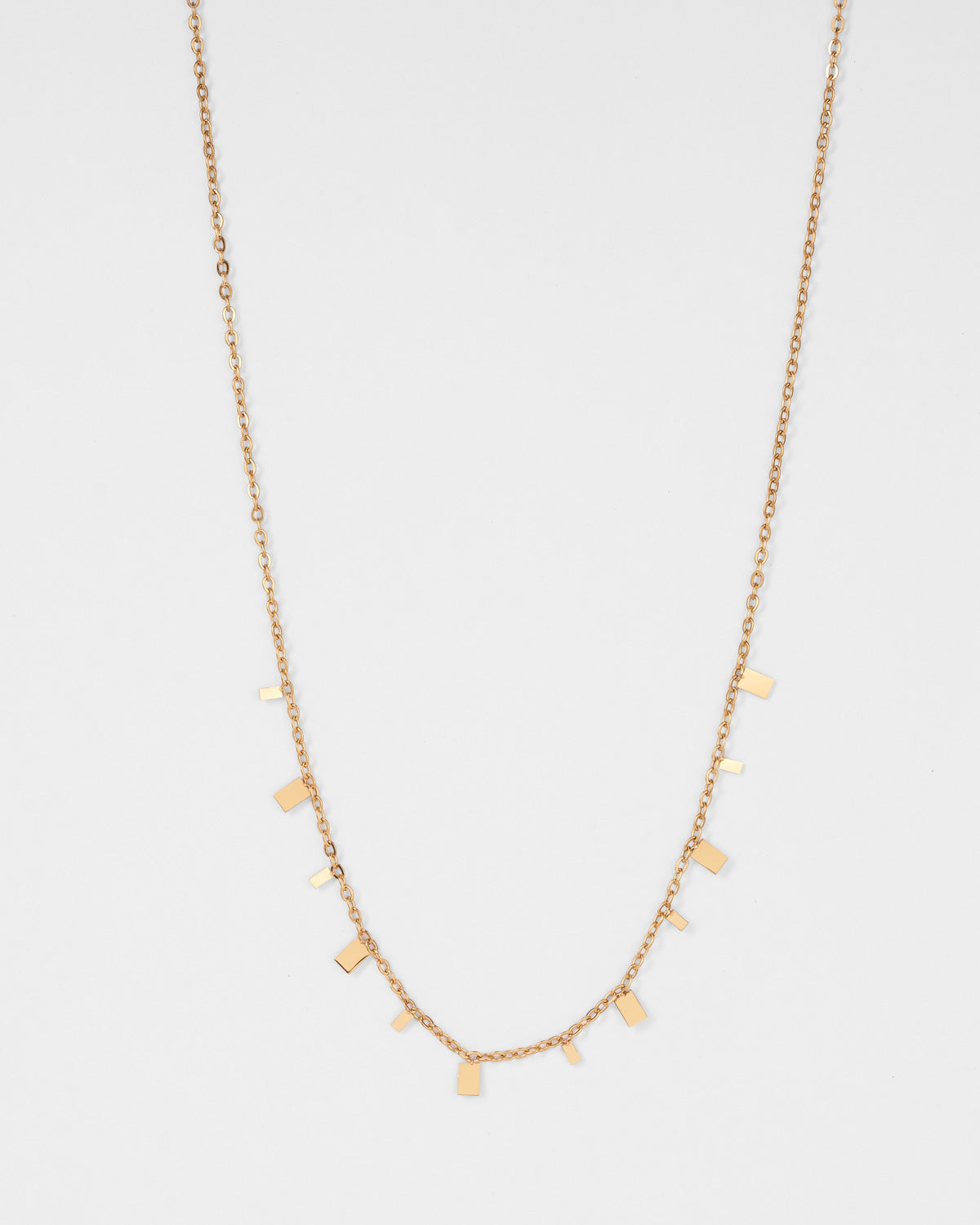 Ruby Gold Square Necklace