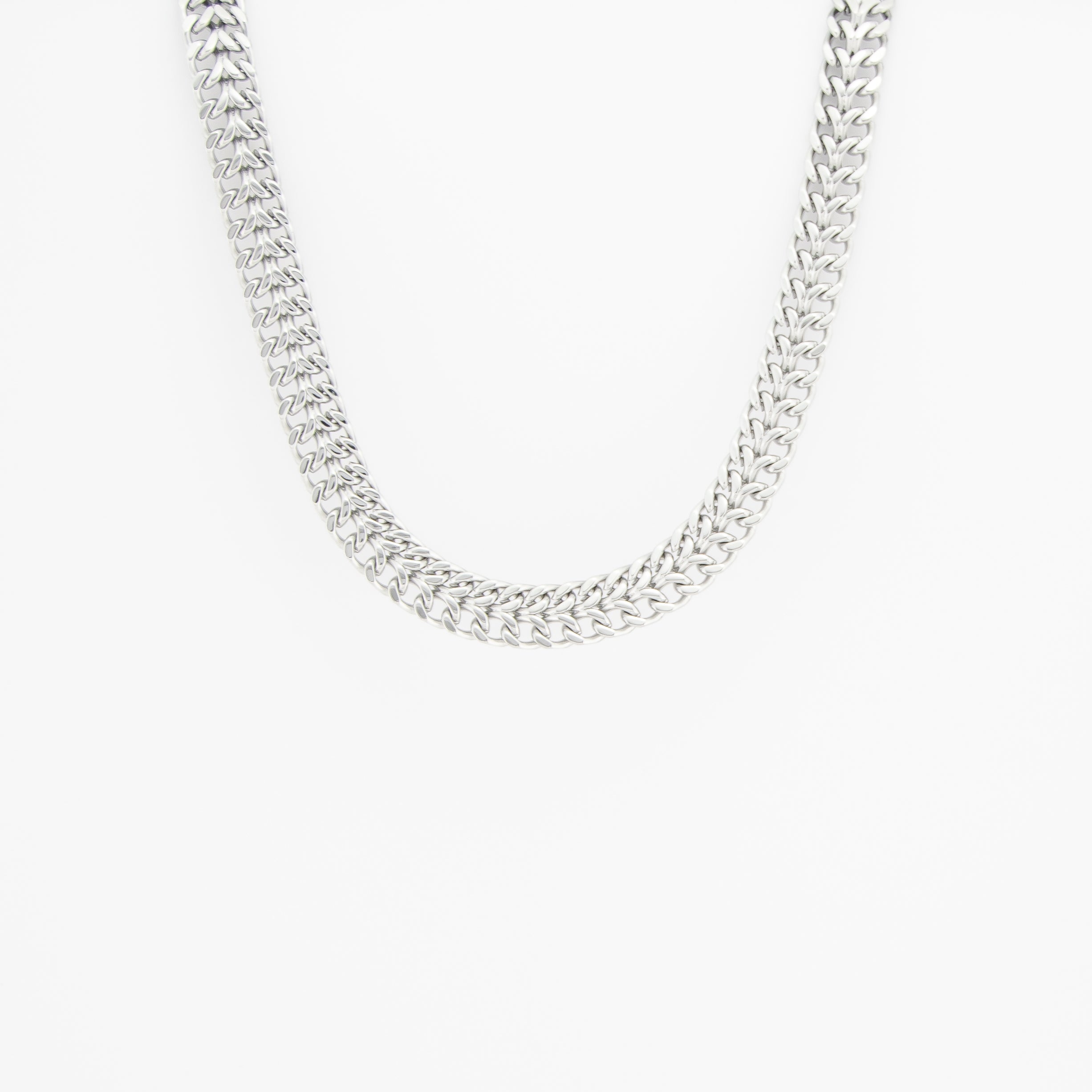 Sasha Silver Thick Necklace