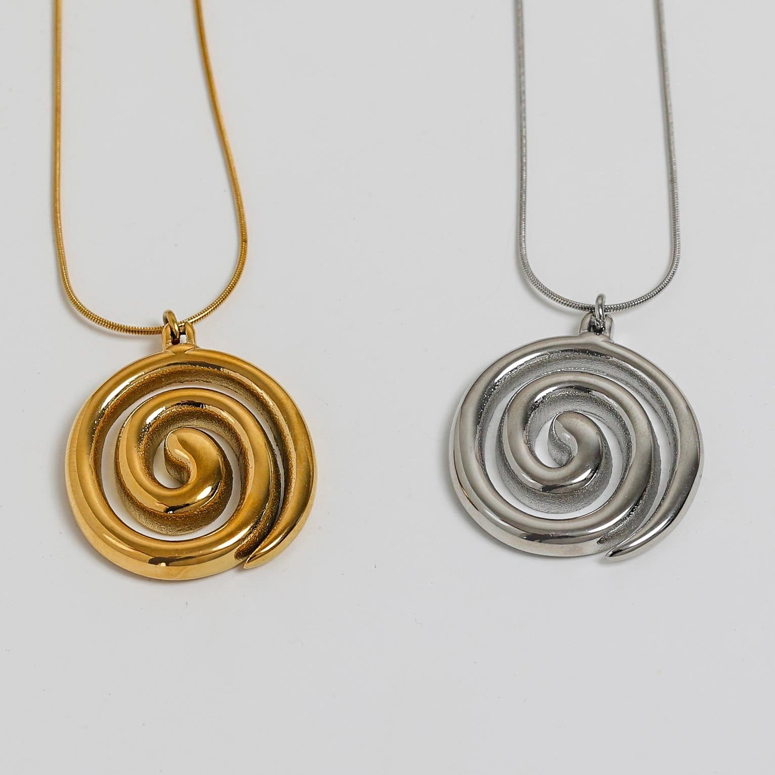 Spiral Gold Necklace