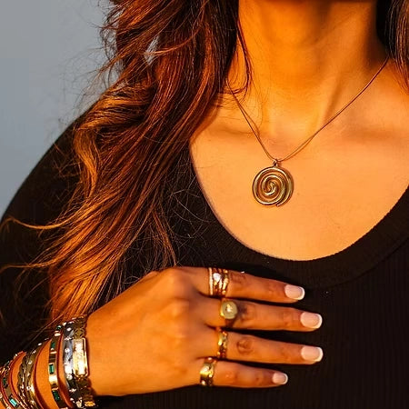 Spiral Gold Necklace