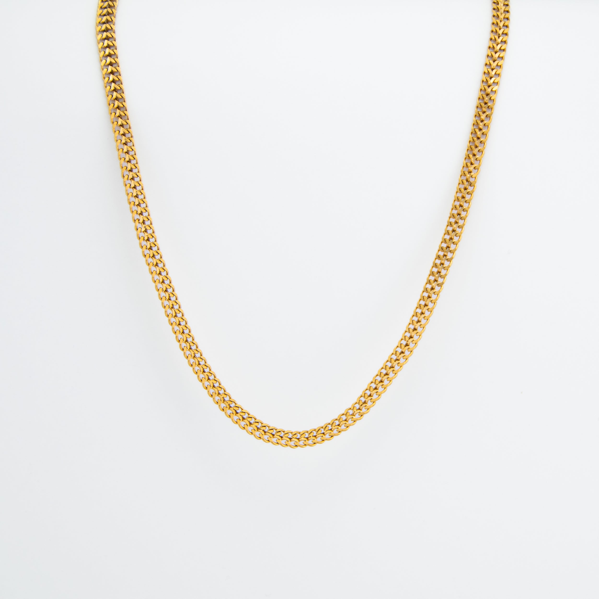 Zane Gold Flat Chain Necklace