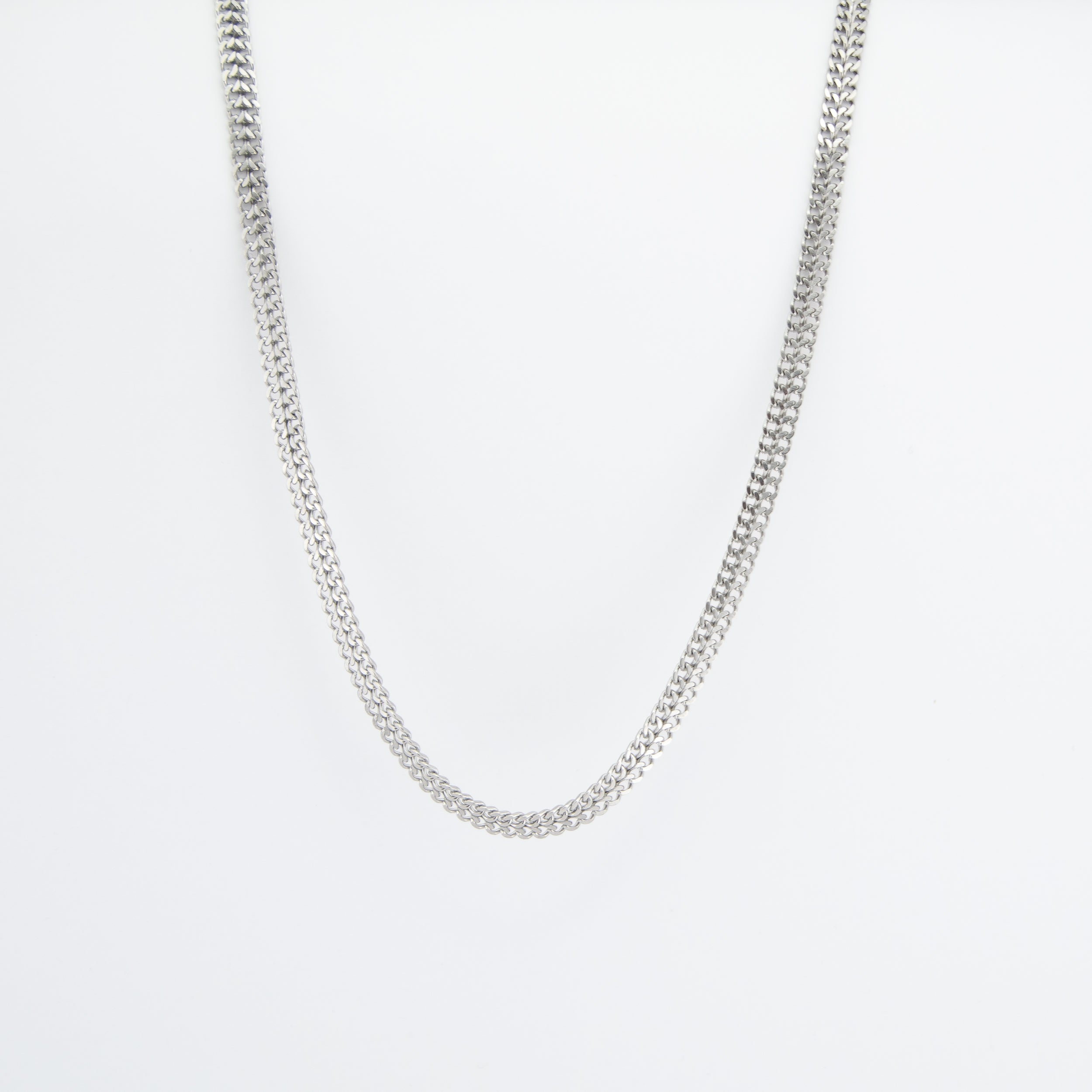 Zane Silver Flat Chain Necklace